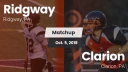 Matchup: Ridgway vs. Clarion  2018