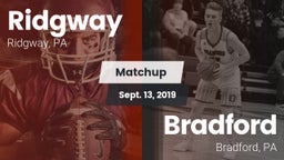 Matchup: Ridgway vs. Bradford  2019