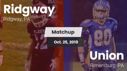 Matchup: Ridgway vs. Union  2019