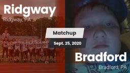 Matchup: Ridgway vs. Bradford  2020