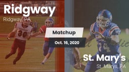 Matchup: Ridgway vs. St. Mary's  2020