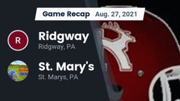 Recap: Ridgway  vs. St. Mary's  2021