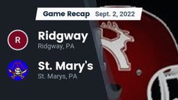 Recap: Ridgway  vs. St. Mary's  2022