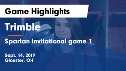 Trimble  vs Spartan Invitational game 1 Game Highlights - Sept. 14, 2019
