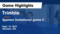 Trimble  vs Spartan Invitational game 2 Game Highlights - Sept. 14, 2019