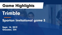 Trimble  vs Spartan Invitational game 3 Game Highlights - Sept. 14, 2019