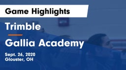 Trimble  vs Gallia Academy Game Highlights - Sept. 26, 2020