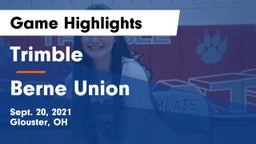 Trimble  vs Berne Union Game Highlights - Sept. 20, 2021