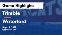 Trimble  vs Waterford  Game Highlights - Sept. 1, 2022