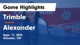Trimble  vs Alexander  Game Highlights - Sept. 11, 2023