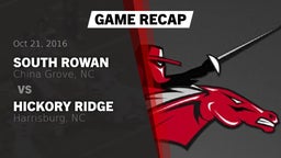 Recap: South Rowan  vs. Hickory Ridge  2016