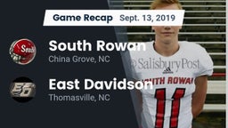 Recap: South Rowan  vs. East Davidson  2019