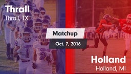 Matchup: Thrall vs. Holland  2016