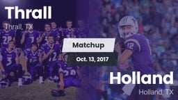 Matchup: Thrall vs. Holland  2017