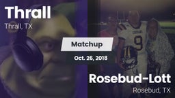 Matchup: Thrall vs. Rosebud-Lott  2018