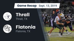 Recap: Thrall  vs. Flatonia  2019