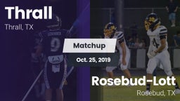 Matchup: Thrall vs. Rosebud-Lott  2019