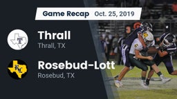 Recap: Thrall  vs. Rosebud-Lott  2019