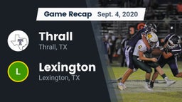 Recap: Thrall  vs. Lexington  2020