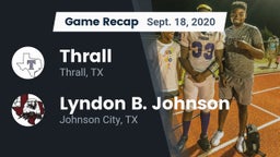 Recap: Thrall  vs. Lyndon B. Johnson  2020