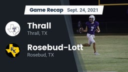Recap: Thrall  vs. Rosebud-Lott  2021