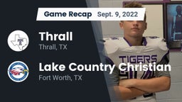 Recap: Thrall  vs. Lake Country Christian  2022