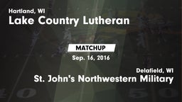 Matchup: Lake Country Luthera vs. St. John's Northwestern Military  2016