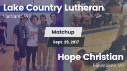 Matchup: Lake Country Luthera vs. Hope Christian  2017