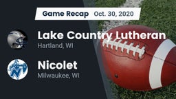 Recap: Lake Country Lutheran  vs. Nicolet  2020