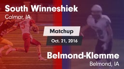 Matchup: South Winneshiek vs. Belmond-Klemme  2016