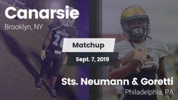 Matchup: Canarsie vs. Sts. Neumann & Goretti  2019