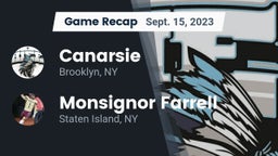Recap: Canarsie  vs. Monsignor Farrell  2023