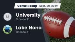 Recap: University  vs. Lake Nona  2019