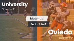 Matchup: University High Scho vs. Oviedo  2019