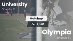 Matchup: University High Scho vs. Olympia  2019