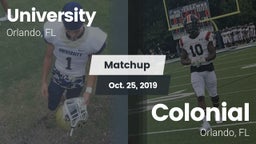 Matchup: University High Scho vs. Colonial  2019