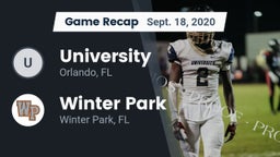 Recap: University  vs. Winter Park  2020