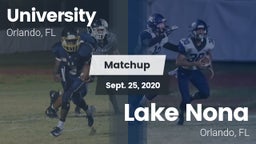 Matchup: University High Scho vs. Lake Nona  2020