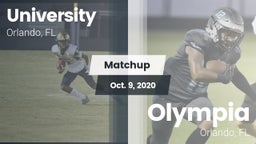 Matchup: University High Scho vs. Olympia  2020