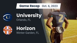 Recap: University  vs. Horizon  2023