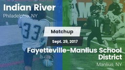 Matchup: Indian River vs. Fayetteville-Manlius School District  2017