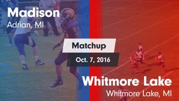 Matchup: Madison vs. Whitmore Lake  2016