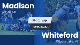 Matchup: Madison vs. Whiteford  2017