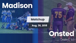 Matchup: Madison vs. Onsted  2018