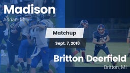 Matchup: Madison vs. Britton Deerfield 2018