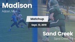 Matchup: Madison vs. Sand Creek  2019