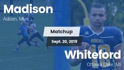 Matchup: Madison vs. Whiteford  2019