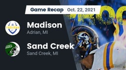 Recap: Madison  vs. Sand Creek  2021