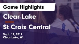 Clear Lake  vs St Croix Central Game Highlights - Sept. 14, 2019