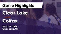 Clear Lake  vs Colfax  Game Highlights - Sept. 26, 2019